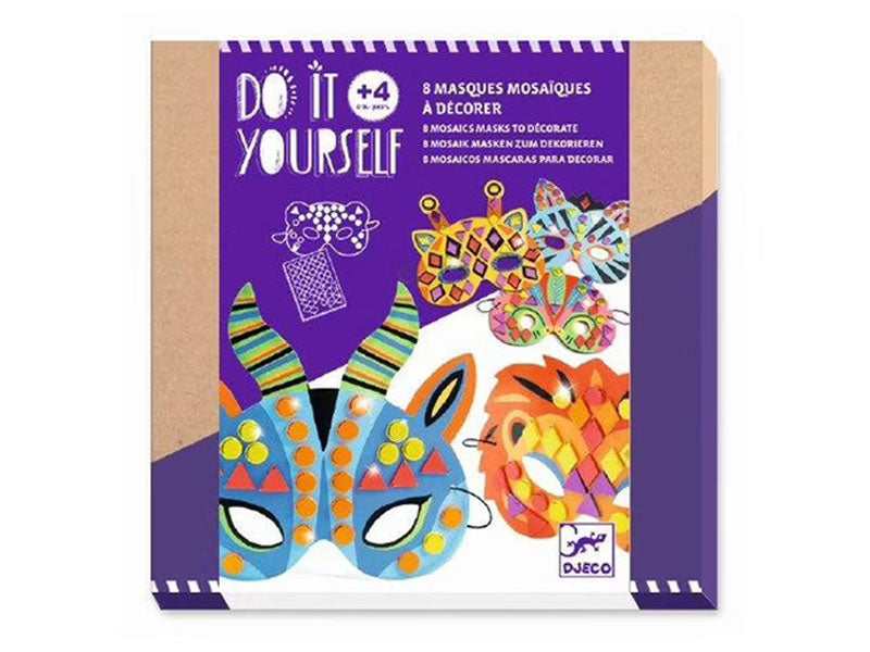 Papierdrachen – 8 Masques En Papier à Colorier – Kit Créatif Avec élastiques – Carnaval Et Anniversaire – 300 G/m²