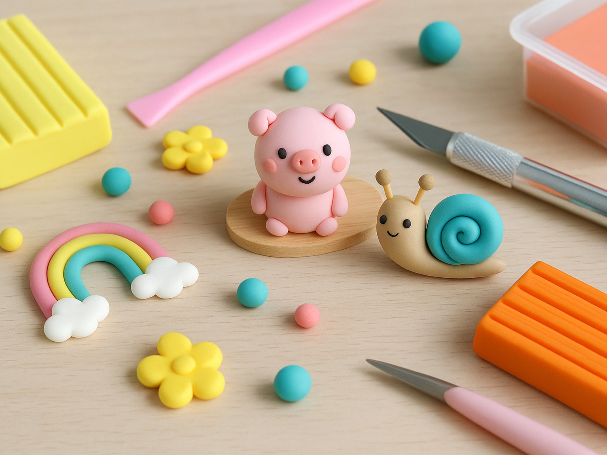 Atelier duo adulte/enfant > Mes suspensions de Noël en pâte Fimo