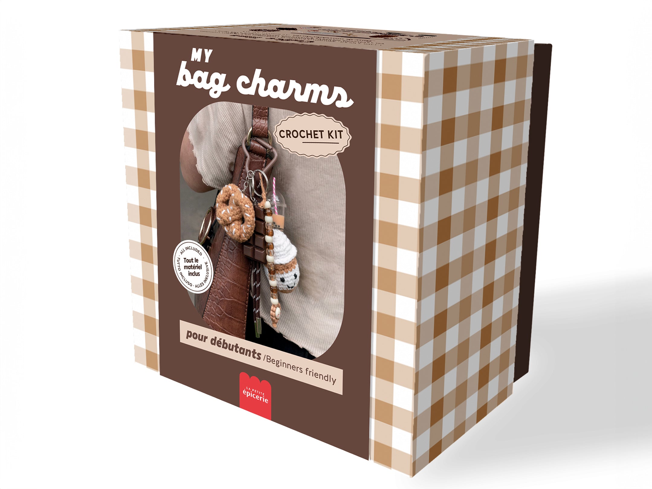 Kit crochet pour débutant - bag charms- coffee time