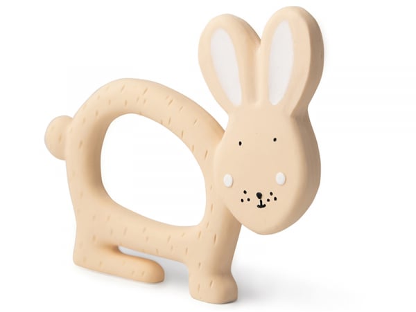 Adorable jouet et anneau de dentition lapin en caoutchouc naturel Trixie