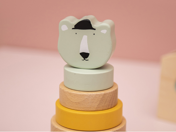 Acheter Tour à empiler en bois ours polaire culbuto - Mr. Polar Bear - 21,99 € en ligne sur La Petite Epicerie - Loisirs créa...