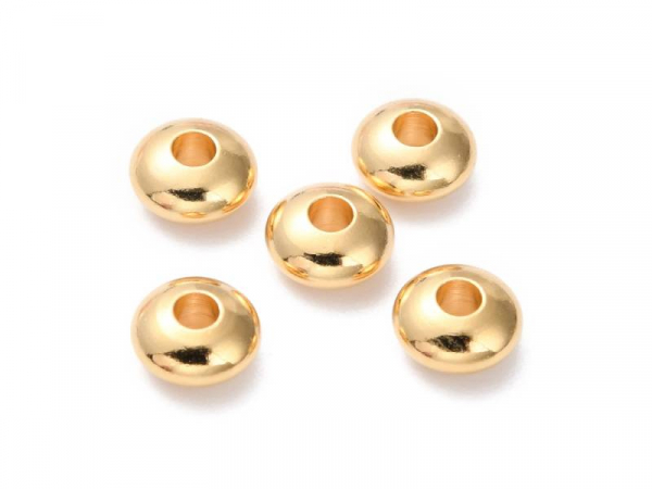 Acheter Lot de 20 perles intercalaires rondelles en laiton - Doré à l'or fin - 6,99 € en ligne sur La Petite Epicerie - Loisi...