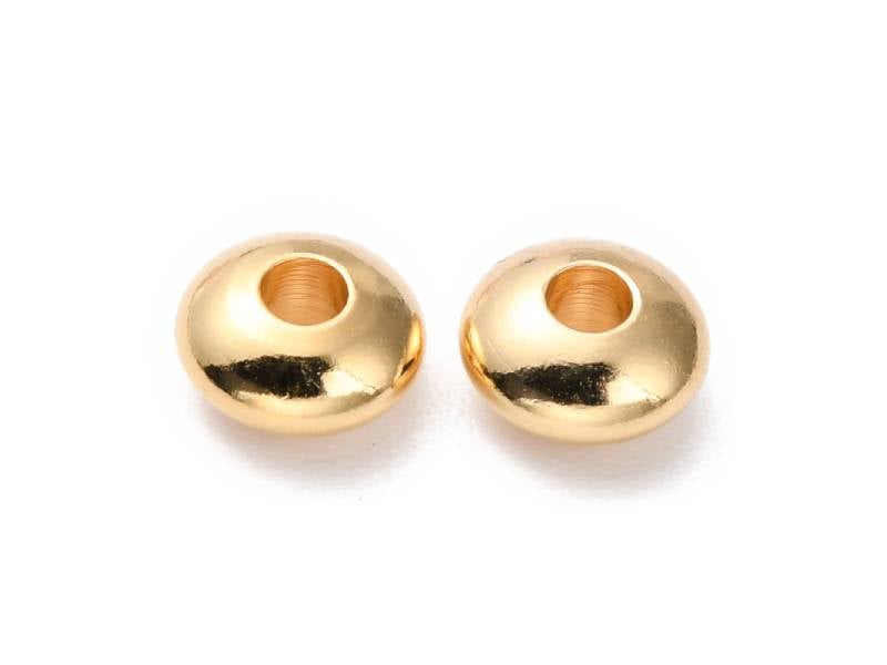 Acheter Lot de 20 perles intercalaires rondelles en laiton - Doré à l'or fin - 6,99 € en ligne sur La Petite Epicerie - Loisi...