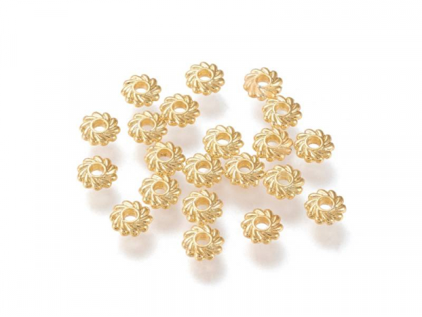 Acheter Lot de 20 perles intercalaires fleurs - Doré à l'or fin - 4,19 € en ligne sur La Petite Epicerie - Loisirs créatifs
