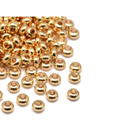 Acheter Lot de 20 perles intercalaires rondes - Doré - 2,99 € en ligne sur La Petite Epicerie - Loisirs créatifs