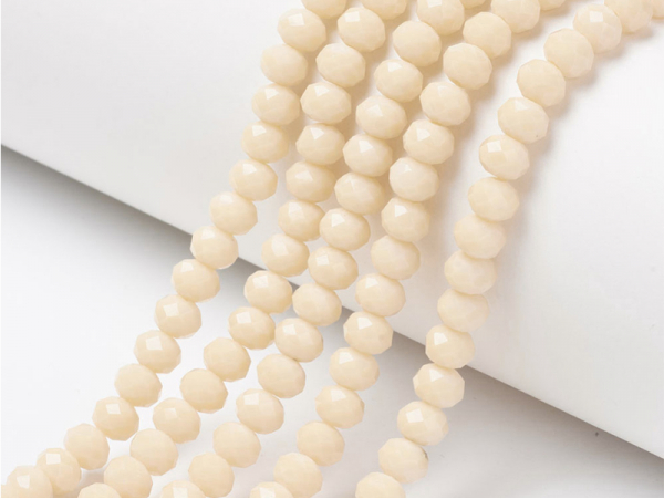 Acheter Lot de 20 perles en verre à facettes - Blanc antique - 1,29 € en ligne sur La Petite Epicerie - Loisirs créatifs