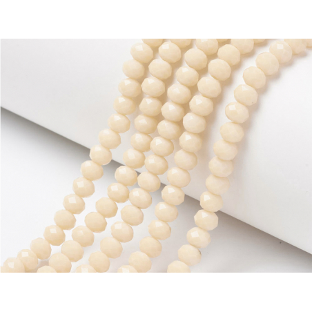 Acheter Lot de 20 perles en verre à facettes - Blanc antique - 1,29 € en ligne sur La Petite Epicerie - Loisirs créatifs