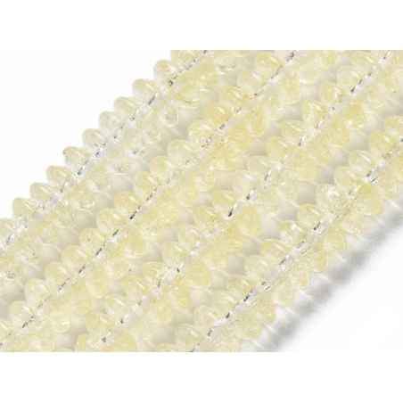 Acheter Lot de 20 perles rondelles en verre craquelé - Jaune clair - 0,99 € en ligne sur La Petite Epicerie - Loisirs créatifs