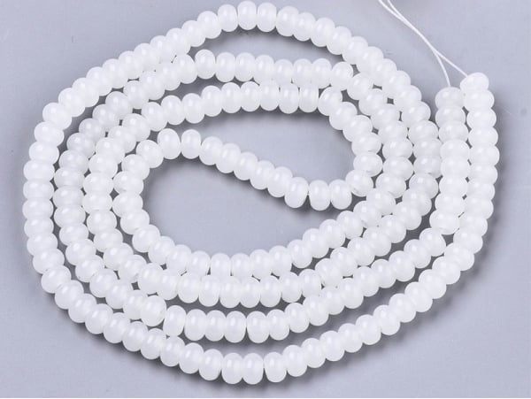 Acheter Lot de 20 perles rondelles en verre - Blanc - 0,99 € en ligne sur La Petite Epicerie - Loisirs créatifs