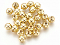 Acheter Lot de 50 perles rondes en plastique - Doré - 2,59 € en ligne sur La Petite Epicerie - Loisirs créatifs