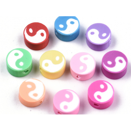 Acheter Lot de 20 perles en pâte polymère - Yin yang - Couleur aléatoire - 1,79 € en ligne sur La Petite Epicerie - Loisirs c...