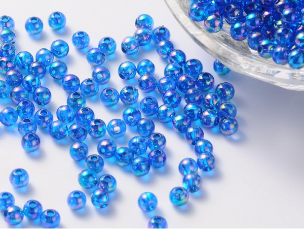 Acheter Lot de 50 perles rondes en acrylique transparentes - Bleu - 4,49 € en ligne sur La Petite Epicerie - Loisirs créatifs