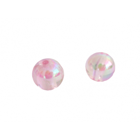 Acheter Lot de 50 perles rondes en acrylique transparentes - Rose - 4,49 € en ligne sur La Petite Epicerie - Loisirs créatifs