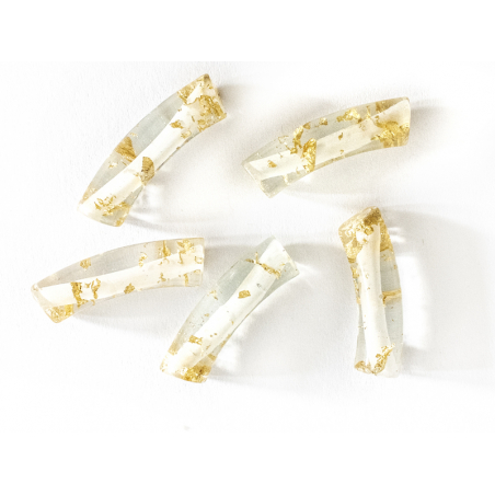 Acheter Lot de 5 perles tubes transparentes 6 mm - Feuille dorée - 2,99 € en ligne sur La Petite Epicerie - Loisirs créatifs