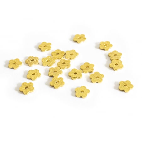 Acheter Lot de 20 perles intercalaires fleurs texturées - Doré à l'or fin - 5,99 € en ligne sur La Petite Epicerie - Loisirs ...