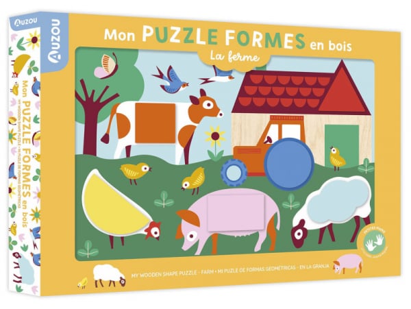 Acheter Mon puzzle formes en bois - La ferme - Auzou - 22,99 € en ligne sur La Petite Epicerie - Loisirs créatifs