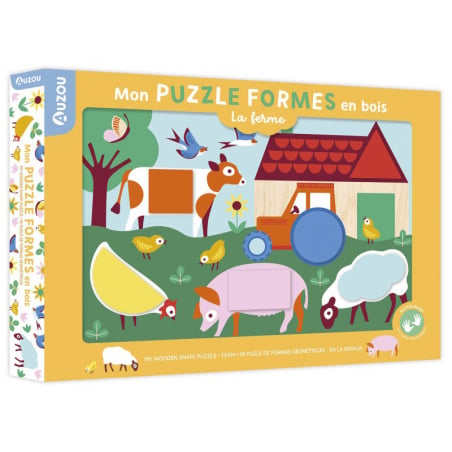 Acheter Mon puzzle formes en bois - La ferme - Auzou - 22,99 € en ligne sur La Petite Epicerie - Loisirs créatifs