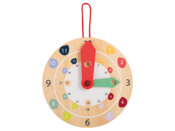 Acheter Horloge Murale en bois pour apprendre à lire l'heure - 11,99 € en ligne sur La Petite Epicerie - Loisirs créatifs