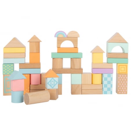 Acheter Jouet en bois - 50 blocs de construction pastels - 33,49 € en ligne sur La Petite Epicerie - Loisirs créatifs