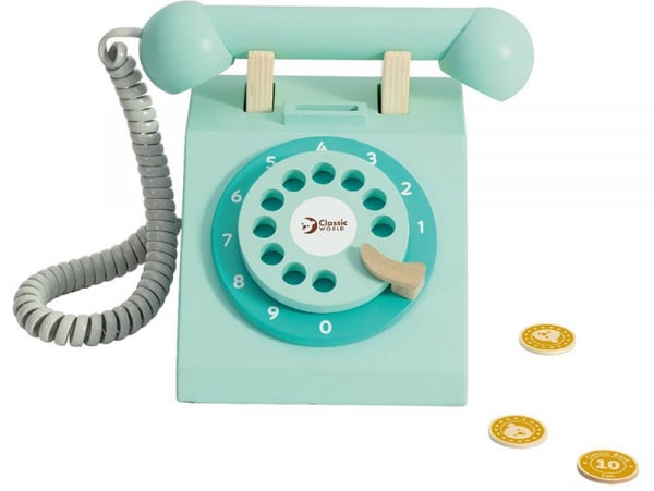 Offrez ce téléphone en bois vintage à votre enfant pour Noël !