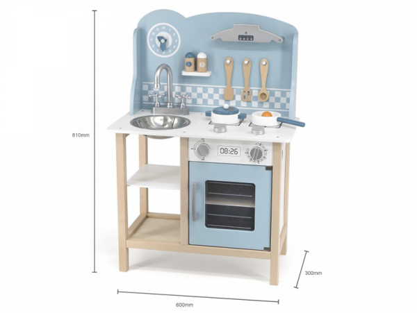 Acheter Cuisine bleue en bois avec accessoires - 114,99 € en ligne sur La Petite Epicerie - Loisirs créatifs