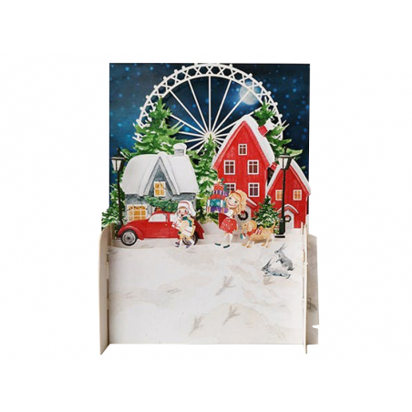 Acheter Carte pop-up grande roue Noël Miniature World - Alljoy Design - 3,99 € en ligne sur La Petite Epicerie - Loisirs créa...