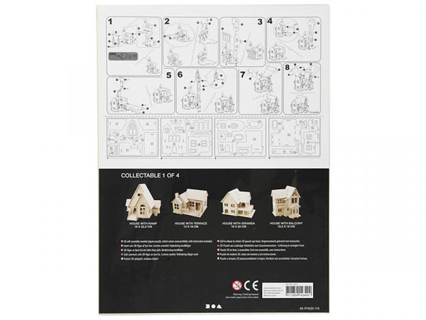 Acheter Kit de construction 3D en bois - Maison avec balcon - 15,99 € en ligne sur La Petite Epicerie - Loisirs créatifs
