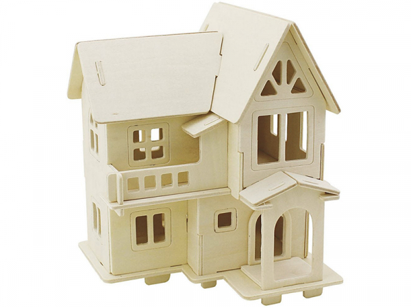 Acheter Kit de construction 3D en bois - Maison avec balcon - 15,99 € en ligne sur La Petite Epicerie - Loisirs créatifs