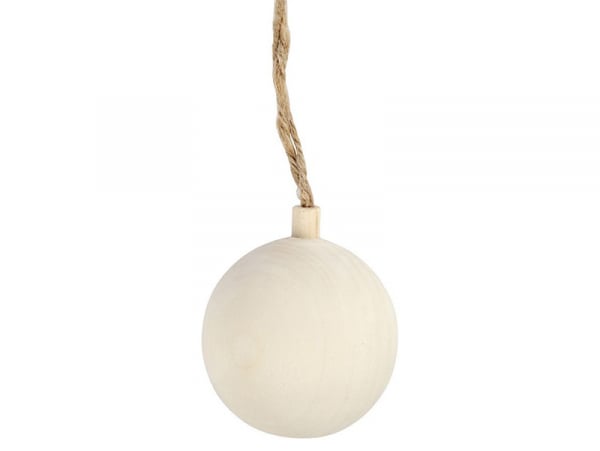 Acheter Boule de Noël ronde en bois - Diamètre 5,5 cm - 3,29 € en ligne sur La Petite Epicerie - Loisirs créatifs