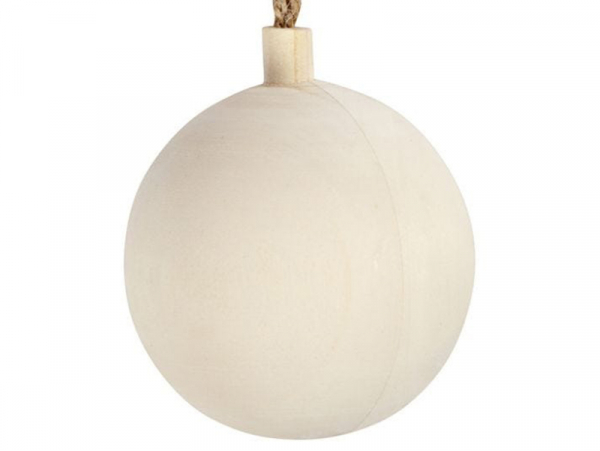 Acheter Boule de Noël ronde en bois - Diamètre 5,5 cm - 3,29 € en ligne sur La Petite Epicerie - Loisirs créatifs
