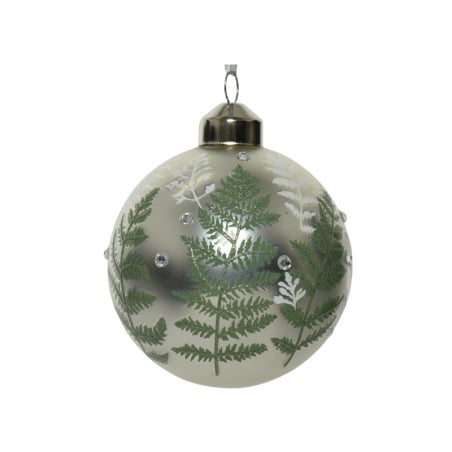 Acheter Boule de Noël en verre argent - Branchages - 8 cm - 4,99 € en ligne sur La Petite Epicerie - Loisirs créatifs