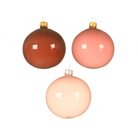 Acheter Boule de Noël en verre fumé - Transparent rose pâle - 8 cm - 2,59 € en ligne sur La Petite Epicerie - Loisirs créatifs