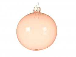 Acheter Boule de Noël en verre fumé - Transparent rose pâle - 8 cm - 2,59 € en ligne sur La Petite Epicerie - Loisirs créatifs