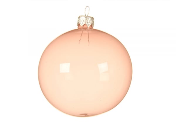 Acheter Boule de Noël en verre fumé - Transparent rose pâle - 8 cm - 2,59 € en ligne sur La Petite Epicerie - Loisirs créatifs