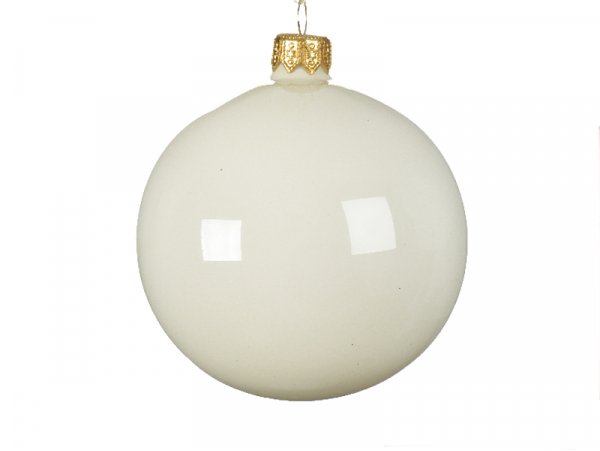 Acheter Boule de Noël en verre fumé - Blanc opaque - 8 cm - 2,59 € en ligne sur La Petite Epicerie - Loisirs créatifs