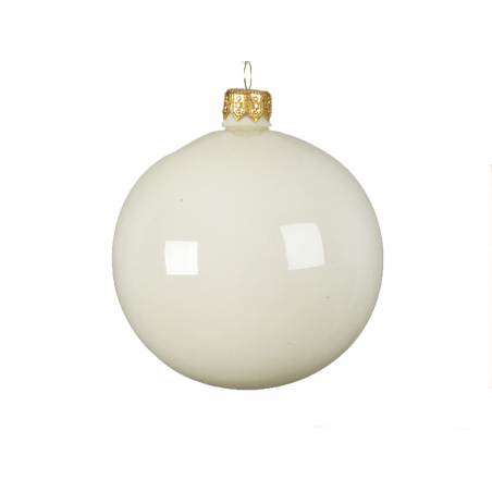 Acheter Boule de Noël en verre fumé - Blanc opaque - 8 cm - 2,59 € en ligne sur La Petite Epicerie - Loisirs créatifs