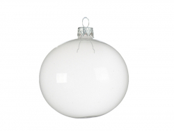 Acheter Boule de Noël en verre fumé - Transparent blanc - 8 cm - 2,59 € en ligne sur La Petite Epicerie - Loisirs créatifs