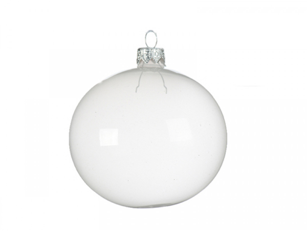 Acheter Boule de Noël en verre fumé - Transparent blanc - 8 cm - 2,59 € en ligne sur La Petite Epicerie - Loisirs créatifs