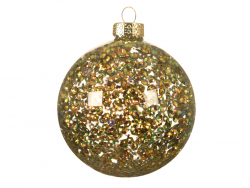 Acheter Boule de Noël en verre - Sequins reflets or et verts - 8 cm - 4,49 € en ligne sur La Petite Epicerie - Loisirs créatifs