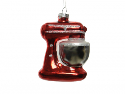 Acheter Suspension de Noël en verre - Robot pâtissier rouge - 6,99 € en ligne sur La Petite Epicerie - Loisirs créatifs