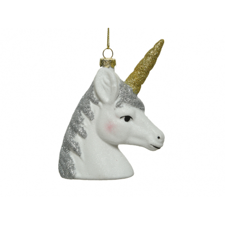 Acheter Suspension de Noël - Licorne blanche à paillettes - 3,99 € en ligne sur La Petite Epicerie - Loisirs créatifs