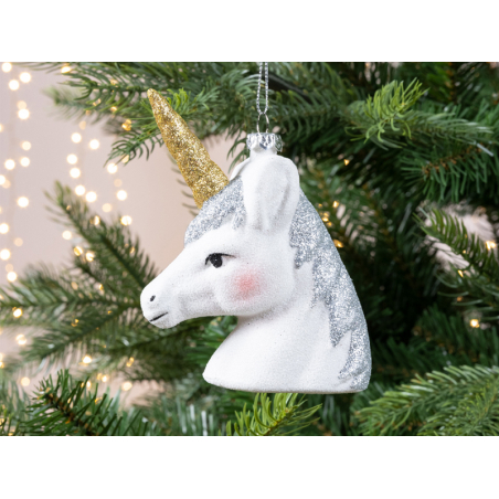 Acheter Suspension de Noël - Licorne blanche à paillettes - 3,99 € en ligne sur La Petite Epicerie - Loisirs créatifs