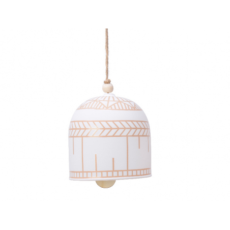 Acheter Cloche de Noël bohème en verre blanc - Motifs Amazoniens - 8,49 € en ligne sur La Petite Epicerie - Loisirs créatifs