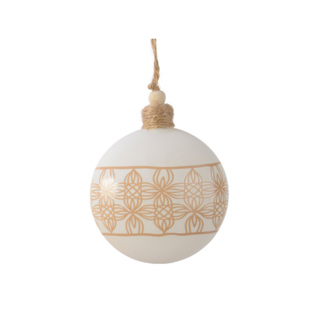 Acheter Suspension de Noël bohème en verre blanc - Motifs fleurs - 5,99 € en ligne sur La Petite Epicerie - Loisirs créatifs