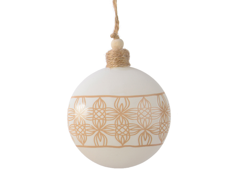 Acheter Suspension de Noël bohème en verre blanc - Motifs fleurs - 5,99 € en ligne sur La Petite Epicerie - Loisirs créatifs