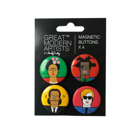 Acheter 4 Magnets artistes - Great Modern Artists - 8,99 € en ligne sur La Petite Epicerie - Loisirs créatifs