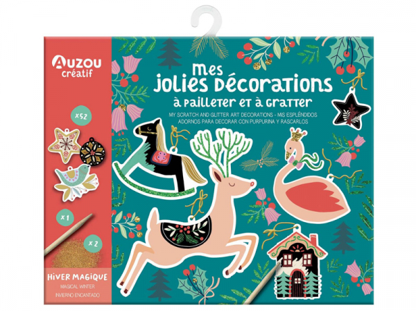Acheter Mes jolies décorations à pailleter et à gratter Hiver magique - Auzou Créatif - 7,95 € en ligne sur La Petite Epiceri...