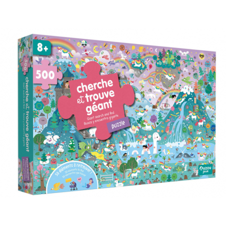Acheter Puzzle géant cherche et trouve Au pays des licornes 500 pièces - Auzou - 17,49 € en ligne sur La Petite Epicerie - Lo...