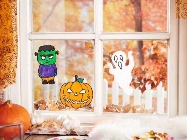 Décorations de fenêtres pour Halloween (attrape-soleil) - Tutos
