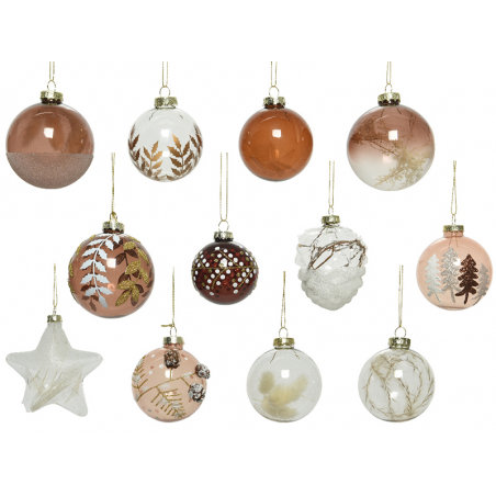 Acheter Coffret 12 décorations de Noël en verre assorties - Nature - 64,99 € en ligne sur La Petite Epicerie - Loisirs créatifs